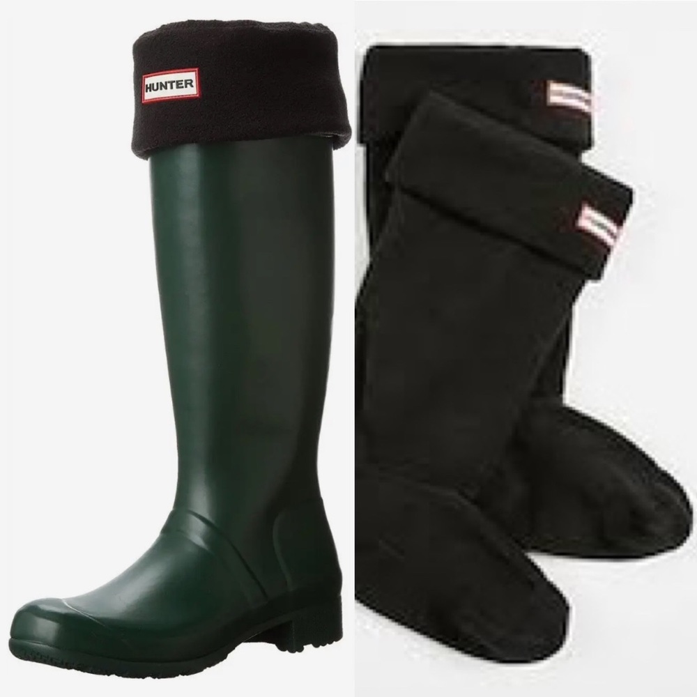 Hunter Welly Tall Black Boot Socks